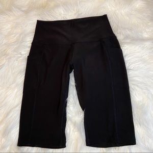 NYL SPORT BLACK BIKER SHORTS WITH SIDE POCKETS